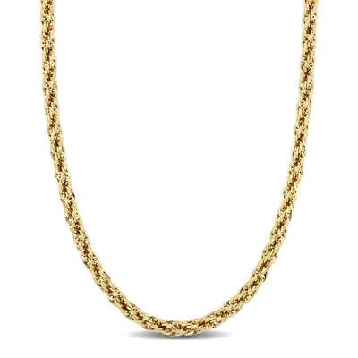 Pre-owned Amour 5mm Infinity Rope Chain Necklace In 14k Yellow Gold, 20 In