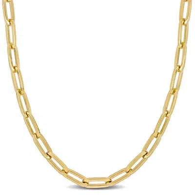 Pre-owned Amour 5mm Paperclip Link Necklace In 10k Yellow Gold, 18 In