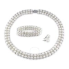 Amour 6 - 8 Mm Freshwater Cultured Pearl And Bead Double Row Strand In Silver / White