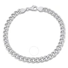 AMOUR AMOUR 6.5MM CURB LINK CHAIN BRACELET IN STERLING SILVER