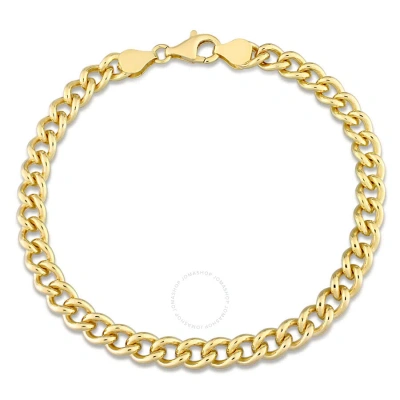 Amour 6.5mm Curb Link Chain Bracelet In Yellow Plated Sterling Silver