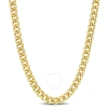 Amour 6.5mm Curb Link Chain Necklace In Yellow Plated Sterling Silver In Yellow