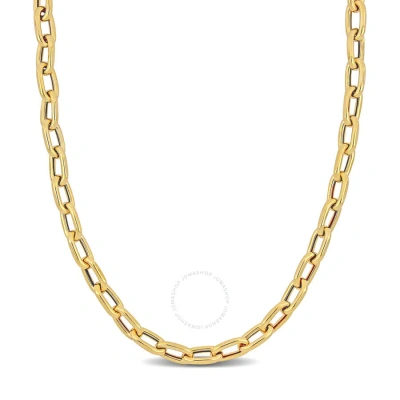 Amour 6.5mm Oval Link Necklace In 14k Yellow Gold
