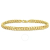 AMOUR AMOUR 6.6MM CURB CHAIN BRACELET IN 10K YELLOW GOLD