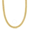 AMOUR AMOUR 6.6MM CURB CHAIN NECKLACE IN 10K YELLOW GOLD