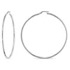 Amour 65 Mm Hoop Earrings In 10k Polished White Gold Jms004674 In Gold / White