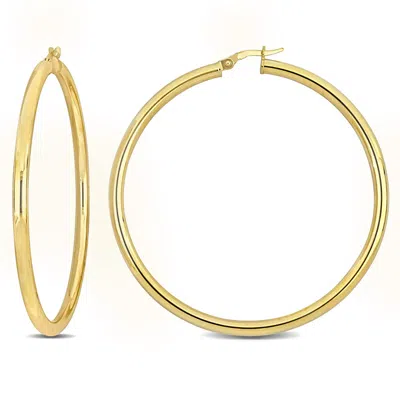 Amour 57mm Hoop Earrings In 14k Yellow Gold