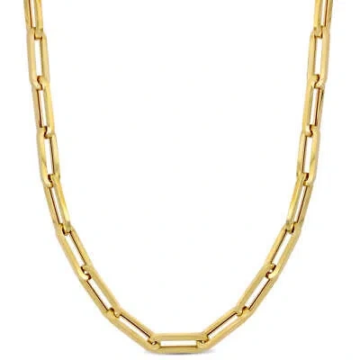 Pre-owned Amour 6.5mm Oval Link Chain Necklace In 10k Yellow Gold - 16.5 In