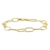 Amour 6.5mm Rolo Chain Link Bracelet In 18k Yellow Gold Plated Sterling In Yellow