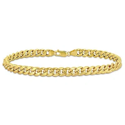 Pre-owned Amour 6.6mm Curb Chain Bracelet In 10k Yellow Gold, 9 In