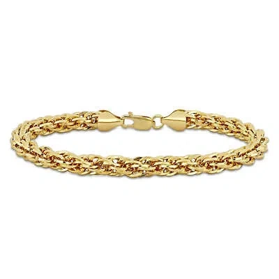 Pre-owned Amour 6mm Infinity Rope Chain Bracelet In 14k Yellow Gold, 7.5 In
