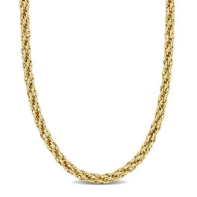 Pre-owned Amour 6mm Infinity Rope Chain Necklace In 14k Yellow Gold, 20 In