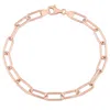Amour Oval Link Bracelet In 18k Rose Gold Plated Sterling Silver In Rose Gold-tone