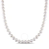Amour 7 - 7.5 Mm Cultured Freshwater Pearl 16in Strand With Sterling Silver Clasp In White