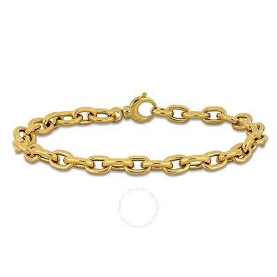 Amour 7.5mm Oval Link Bracelet In 14k Yellow Gold - 7.5 In