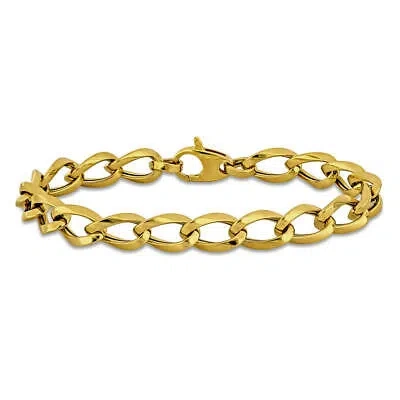 Pre-owned Amour 7.5mm Oval Link Bracelet In 14k Yellow Gold - 7.5 In