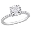 AMOUR AMOUR 7/8 CT TW DIAMOND HALO ENGAGEMENT RING IN 14K WHITE GOLD