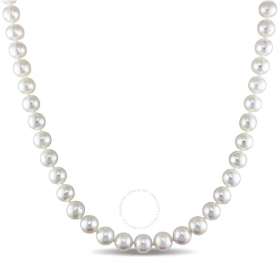 Amour 8 - 9 Mm Cultured Freshwater Pearl Strand With Sterling Silver Ball Clasp In Neutral