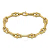Amour 8.5mm Fancy Oval Link Bracelet In 14k Yellow Gold - 8 In In Yellow