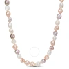 AMOUR AMOUR 9-10MM MULTI-COLOR FRESHWATER CULTURED PEARL ENDLESS NECKLACE
