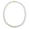 AMOUR AMOUR 9-11 MM NATURAL SHAPE SOUTH SEA PEARL GRADUATED STRAND NECKLACE WITH 14K YELLOW GOLD BALL CLAS