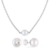AMOUR AMOUR 9-9.5MM CULTURED FRESHWATER PEARL NECKLACE AND 8-8.5MM & 12.5-13MM CULTURED FRESHWATER BUTTON 