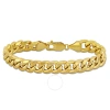 AMOUR AMOUR 9.25MM MIAMI CUBAN LINK CHAIN BRACELET IN 10K YELLOW GOLD
