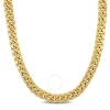 AMOUR AMOUR 9.25MM MIAMI CUBAN LINK CHAIN NECKLACE IN 10K YELLOW GOLD