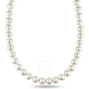 AMOUR AMOUR 9.5-10 MM WHITE CULTURED AKOYA PEARL STRAND WITH 14K YELLOW GOLD BALL CLASP