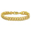 Amour 9.25mm Miami Cuban Link Chain Bracelet In 10k Yellow Gold In Yellow