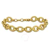 Amour 9.5mm Twisted And Polished Oval Link Bracelet In 14k Yellow Gold - 8 In In Yellow