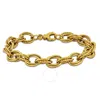 Amour 9mm Hammered And Polished Oval Link Bracelet In 14k Yellow Gold - 7.5 In In Yellow