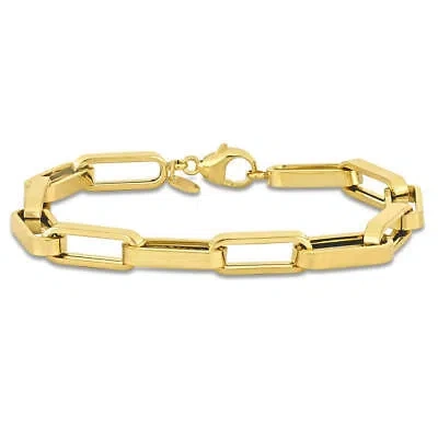 Pre-owned Amour Alternate Station Link Bracelet In 14k Yellow Gold - 8 In.