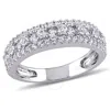 Amour Created White Sapphire Anniversary Band In Sterling Silver In White