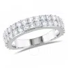 Amour Created White Sapphire Double Row Ring In Sterling Silver In White