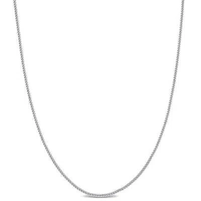 Pre-owned Amour Curb Link Chain Necklace In Platinum, 16 In In White