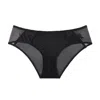 Amour D'agnette Women's Black Kim Stretch Lace & Mesh Hipster Brief