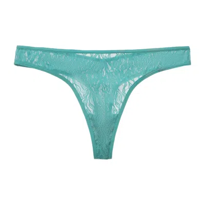 Amour D'agnette Women's Julie Lace Thong - Green