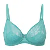 Amour D'agnette Women's Julie Molded Lace & Mesh T-shirt Bra / Green In Green