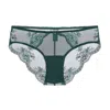 Amour D'agnette Women's Kim Stretch Lace & Mesh Cheeky - Emerald Green In Green