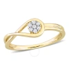 Amour Diamond Accent Infinity Promise Ring In Yellow Plated Sterling Silver In Yellow