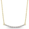 AMOUR AMOUR DIAMOND BAR NECKLACE IN 10K YELLOW GOLD