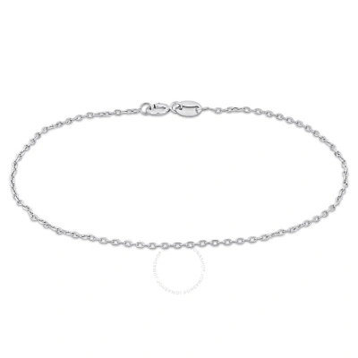 Amour Diamond Cut Cable Chain Bracelet In Platinum In White