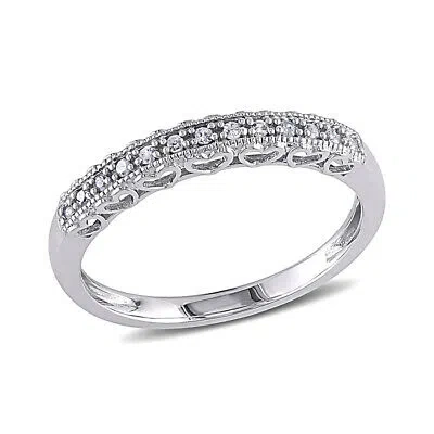 Pre-owned Amour Diamond Heart Anniversary Band In 10k White Gold In Check Description