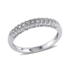 Amour Diamond Heart Anniversary Band In 10k White Gold In Gold / White