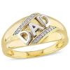 AMOUR AMOUR DIAMOND MEN'S "DAD" RING IN 10K YELLOW GOLD