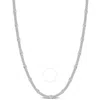 AMOUR AMOUR DOUBLE CURB LINK CHAIN NECKLACE IN STERLING SILVER