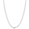 AMOUR AMOUR FANCY PAPERCLIP CHAIN NECKLACE IN STERLING SILVER