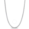 Amour Foxtail Chain Necklace In Sterling Silver In White