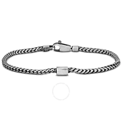 Amour Franco Link Bracelet In Oxidized Sterling Silver In White